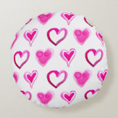 バレンタインデー、甘いハート ラウンドクッション (裏面)