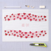 バレンタインデー、甘いハート 薄葉紙 (クラフト)