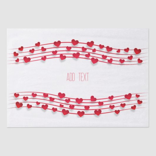 バレンタインデー、甘いハート 薄葉紙 (正面)