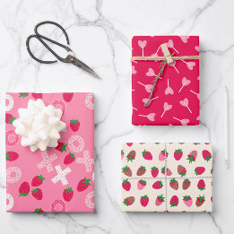 バレンタインデー – 甘い日 – ラッピング紙Trio 1 ラッピングペーパーシート