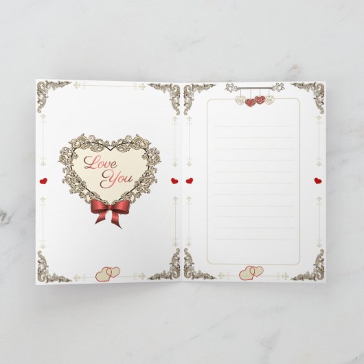 バレンタインデー – 男の子と女の子踊り。 シーズンカード (内部)