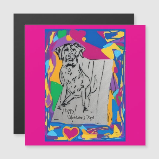 バレンタインデー 磁石カード (正面/裏面)