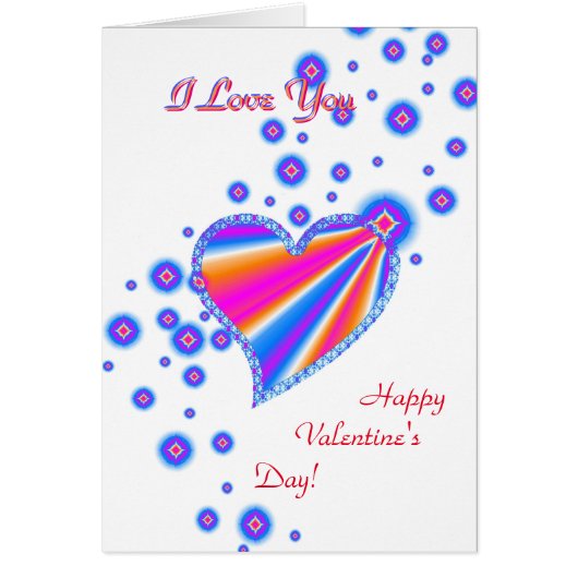バレンタインデー、私はあなたを愛し、虹のハート (正面)