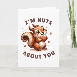 バレンタインデー「私は君の事は大好き」リス カード