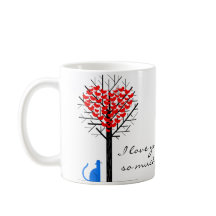 バレンタインデー"私は"猫のコーヒー・マグ愛します