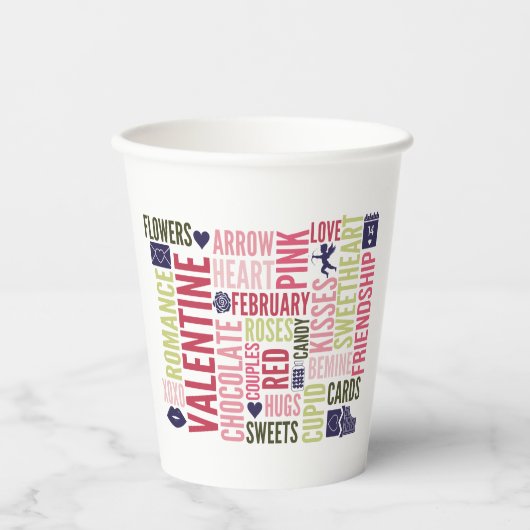 バレンタインデー 紙コップ (正面)