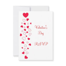 バレンタインデー 結婚式 RSVP レッドハーツデザイン