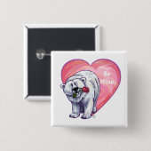 バレンタインデー 缶バッジ (正面&裏面)