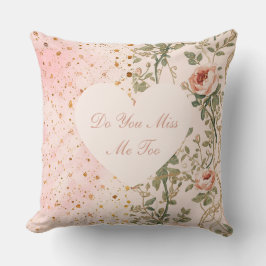 バレンタインデー、花のピクセル、あなたも私を恋しく思う？ クッション