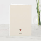 バレンタインデー・記念日 かわいい楽しい落書き 折り紙 カード (裏面)