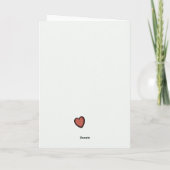 バレンタインデー・記念日 かわいい 楽しい 落書き 折り紙 カード (裏面)