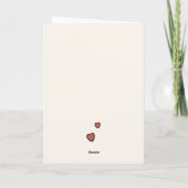 バレンタインデー・記念日 かわいい 楽しい 落書き 折り紙 カード (裏面)