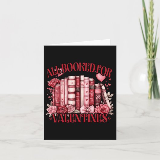 バレンタインデー 読書教師 予約でいっぱい カード (正面)
