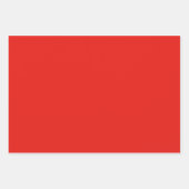 バレンタインデー – 赤いオープンハートランダムパターン ラッピングペーパーシート (正面3)