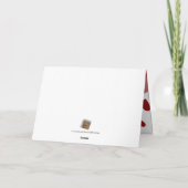 バレンタインデー、赤いハートと赤いバラ シーズンカード (裏面)