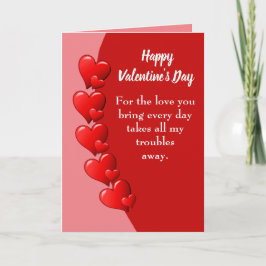 バレンタインデー 赤いハートのカード カード