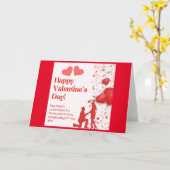 バレンタインデー 赤いハート 愛 カード (黄色い花)