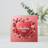 バレンタインデー 赤いハート 愛 シーズンカード (スタンド正面)