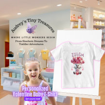 バレンタインデー　赤ちゃんのファーストTシャツ