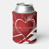 バレンタインデー – 赤と白ハート 缶クーラー (缶裏面)