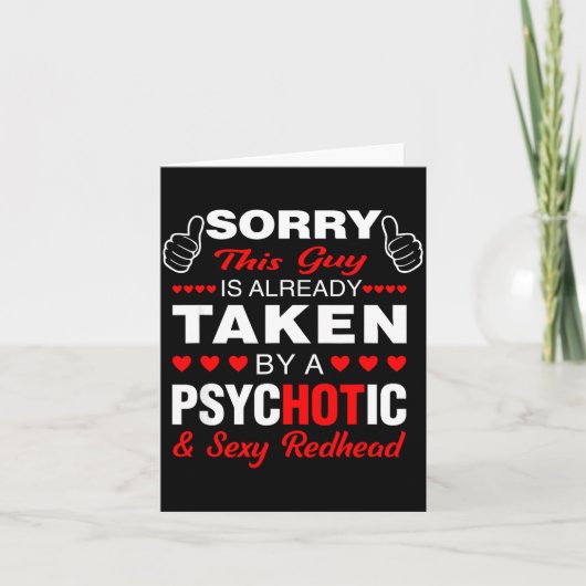バレンタインデー 赤毛 ごめん この人はもういるんだ  カード (正面)