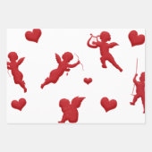 バレンタインデー（赤） ラッピングペーパーシート (正面3)