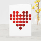 バレンタインデー 赤 偽の金 ホイル ドット テキストTシャツ カード (黄色い花)