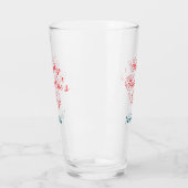 バレンタインデー 赤 青 キス 愛 名前 タンブラーグラス (左)