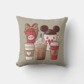 バレンタインデー 面白いラテ コーヒー好き クッション (正面)