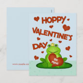 バレンタインデー 面白い かわいい カエルの王子様 シーズンポストカード (正面/裏面)