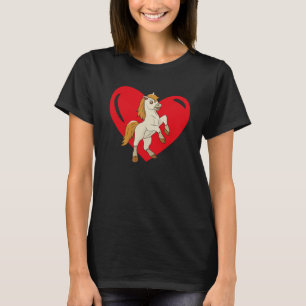 バレンタインデー 馬 男の子 キッズ ラブ ハート グラフィック Tシャツ