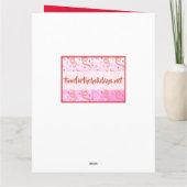 バレンタインデー 黒オンブレ フォト カード (裏面)