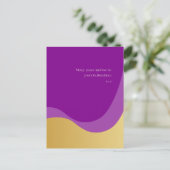 バレンタインデー， 1:2，紫と金ゴールド，愛 ポストカード (スタンド正面)