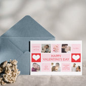 バレンタインデー 5 枚の写真 コラージュ フラット ホリデー カード