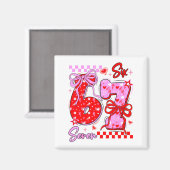 バレンタインデー 67 おもしろ 6 7 バレンタイン ボウ ヒー マグネット (正面/裏面)