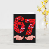 バレンタインデー 67 ハートでいっぱいの面白いミーム カード (黄色い花)