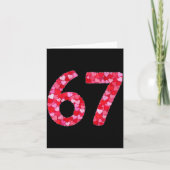 バレンタインデー 67 ハートでいっぱいの面白いミーム カード (正面)