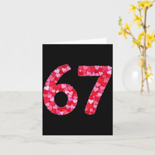 バレンタインデー 67 ハートでいっぱいの面白いミーム カード (黄色い花)