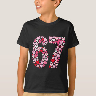 バレンタインデー 67 ハート ロマンティック 冗談 67 Tシャツ