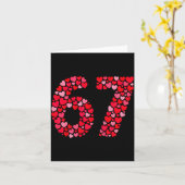 バレンタインデー 67 ミーム シックス セブン 6 7 バレンタイン カード (黄色い花)