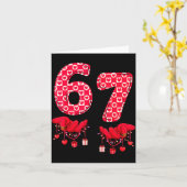 バレンタインデー 67 ミーム 六七 6 7 ヴァレンタインを カード (黄色い花)