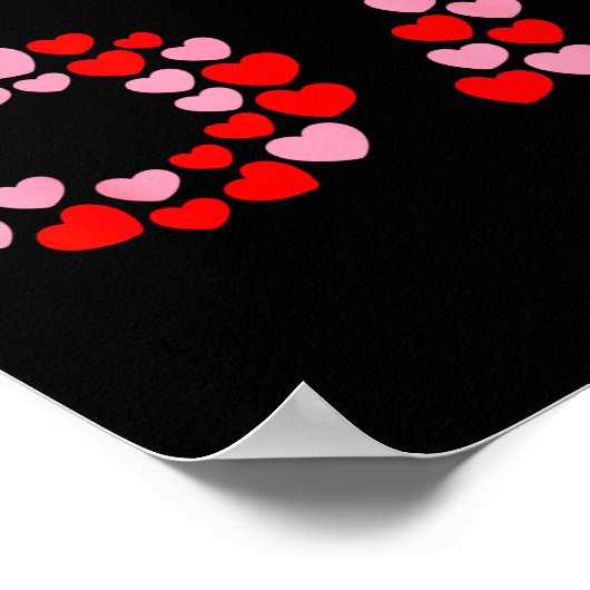 バレンタインデー 67 ミーム 67歳の誕生日 6 7 ヴァレンタイン ポスター (角)