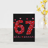 バレンタインデー 6-7 ミーム 六 七 6 7 バレンタインH カード (黄色い花)