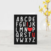 バレンタインデー ABC ハート 先生へのギフト 愛してる カード (黄色い花)