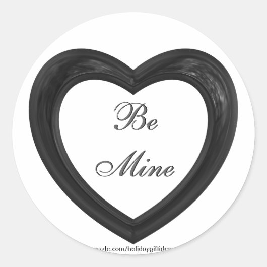 バレンタインデー"Be Mine"ハート – シール (正面)