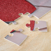 バレンタインデー- Dunkin -コーギー ジグソーパズル (側面)