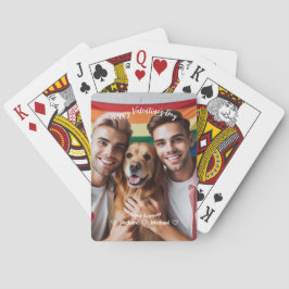 バレンタインデー | LGBT赤いハートカスタム写真 トランプ