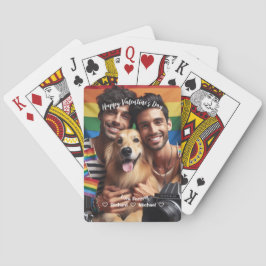 バレンタインデー | LGBT赤いハートカスタム写真 トランプ