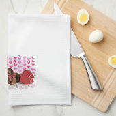 バレンタインデー- Sophie -ダックスフント キッチンタオル (四つ折り)