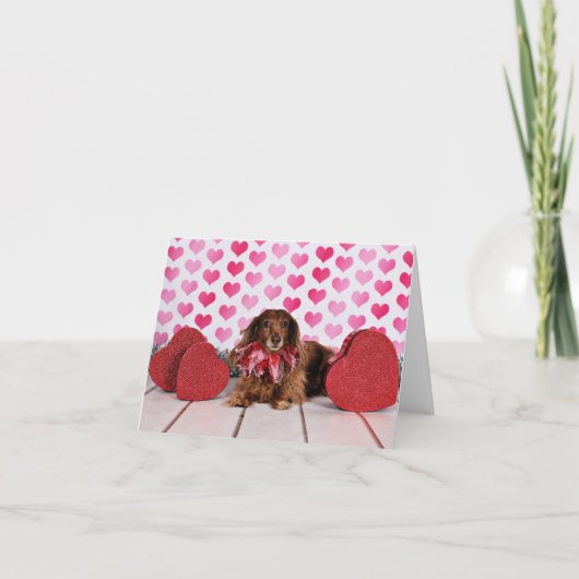 バレンタインデー – Sophie - Dachshund シーズンカード (正面)